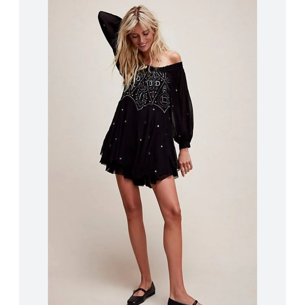 Free People Moon Gleam Mini Dress Size L